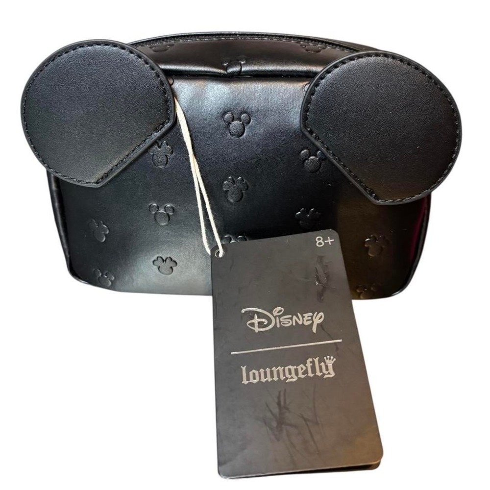Loungefly Disney Mickey Mouse Cosmetic‎ Bag Embossed Ears Icon NWT